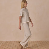 Rylee & Cru - Knit Wide Leg Pant - Sage Stripe