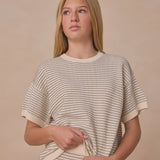 Rylee & Cru - Boxy Crop Top - Sage Stripe