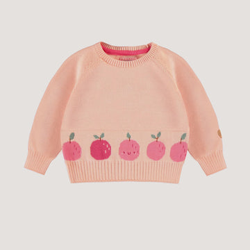 Souris Mini - Peach Long Sleeve Knitted Sweater - Fruity