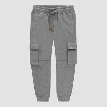 Souris Mini - Regular Cut Jogging Style Pants - Grey French Cotton