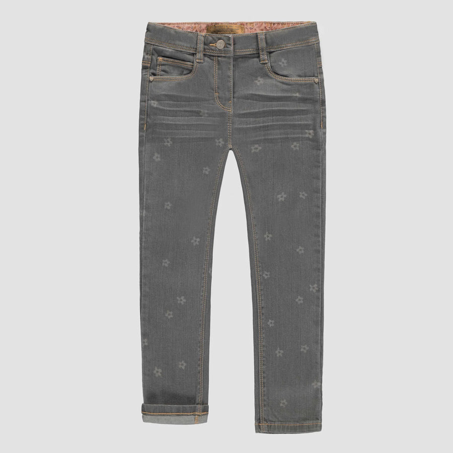 Souris Mini - Slim Fit Denim Pants - Dark Grey Floral