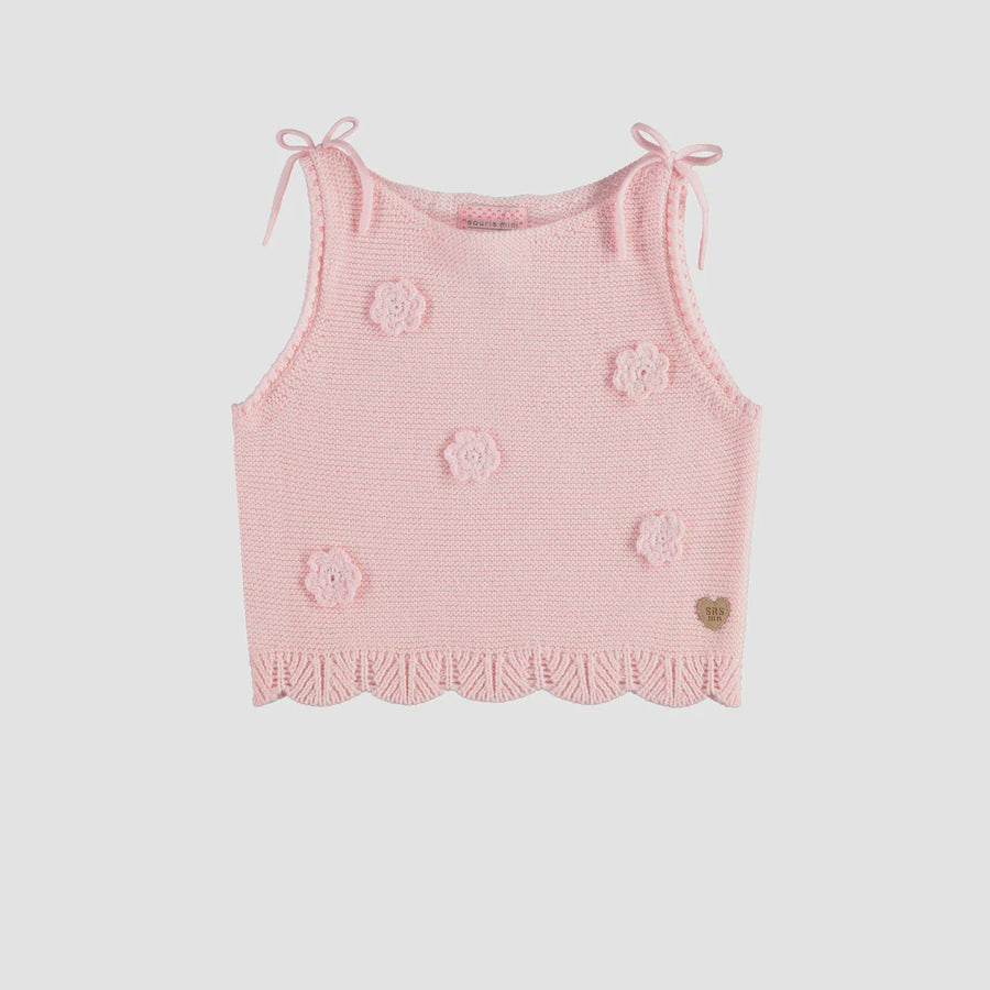 Souris Mini - Knitted Crochet Camisole - Pink