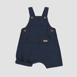Souris Mini - Loose Short Linen Cotton Overall - Navy