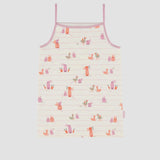 Souris Mini - Cream Camisole - Pink Stripe Bunnies All Over