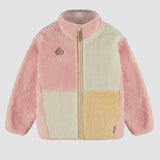 Souris Mini - Kids Sherpa Colour Block Jacket - Pink