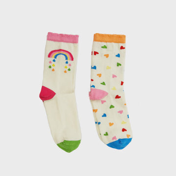 Rockahula - Rainbow Hearts Socks - 2-Pack