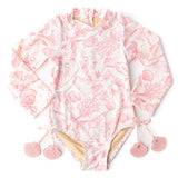 Shade Critters - One Piece Long Sleeve - Seaside Toile