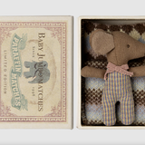 Maileg - Sleepy Wakey Baby Mouse in Matchbox - Rose