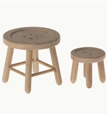 Maileg - Wooden Table & Stool Set
