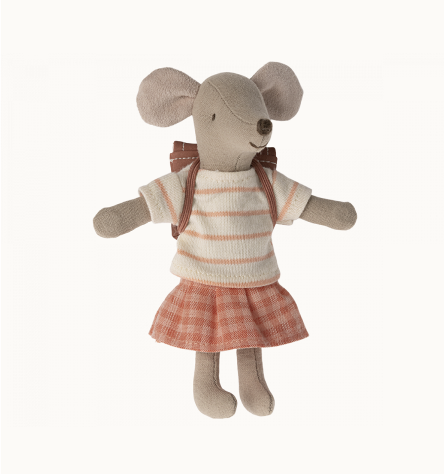 Maileg - Tricycle Mouse, Big Sister - Coral