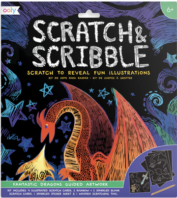 Ooly - Scratch & Scribble Art Kit - Fantastic Dragon