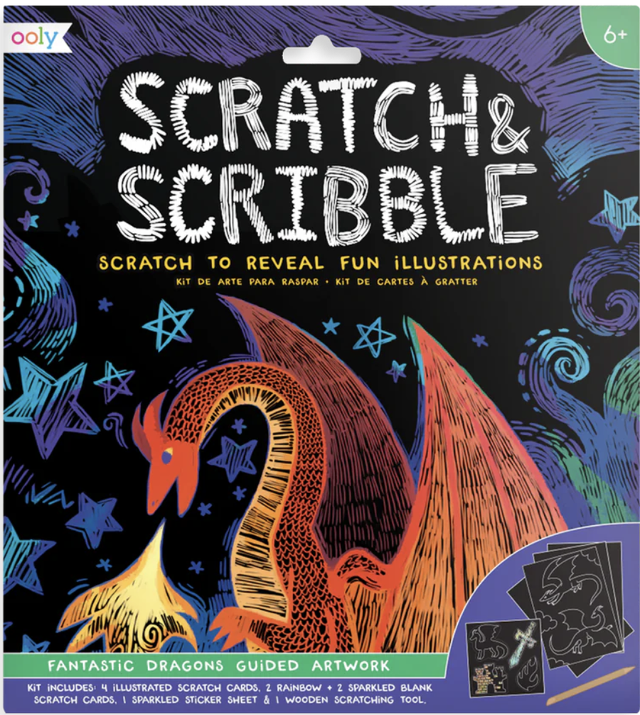 Ooly - Scratch & Scribble Art Kit - Fantastic Dragon