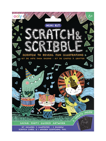 Ooly - Scratch & Scribble Art Kit Mini - Safari Party