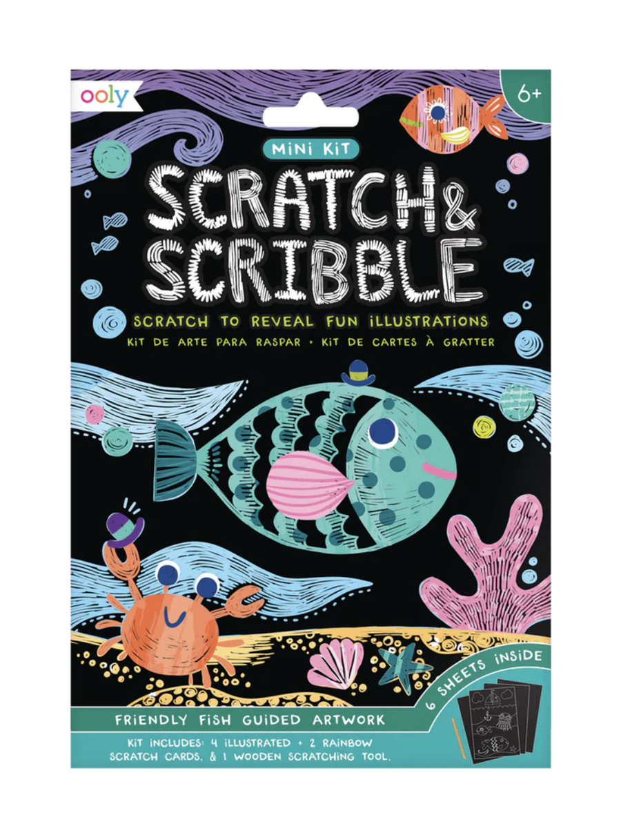 Ooly - Scratch & Scribble Art Kit Mini - Friendly Fish