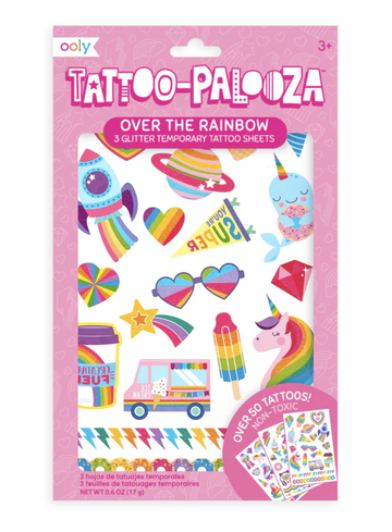 Ooly - Tattoo Palooza Temporary Glitter Tattoo - Over the Rainbow