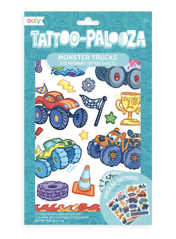 Ooly - Tattoo Palooza Temporary Tattoo - Monster Trucks