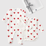 Petit Bateau - Babies Heart Patterned Gift Set