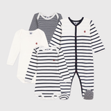 Petit Bateau - Babies Pyjamas & 3 Pack of Striped Bodysuits