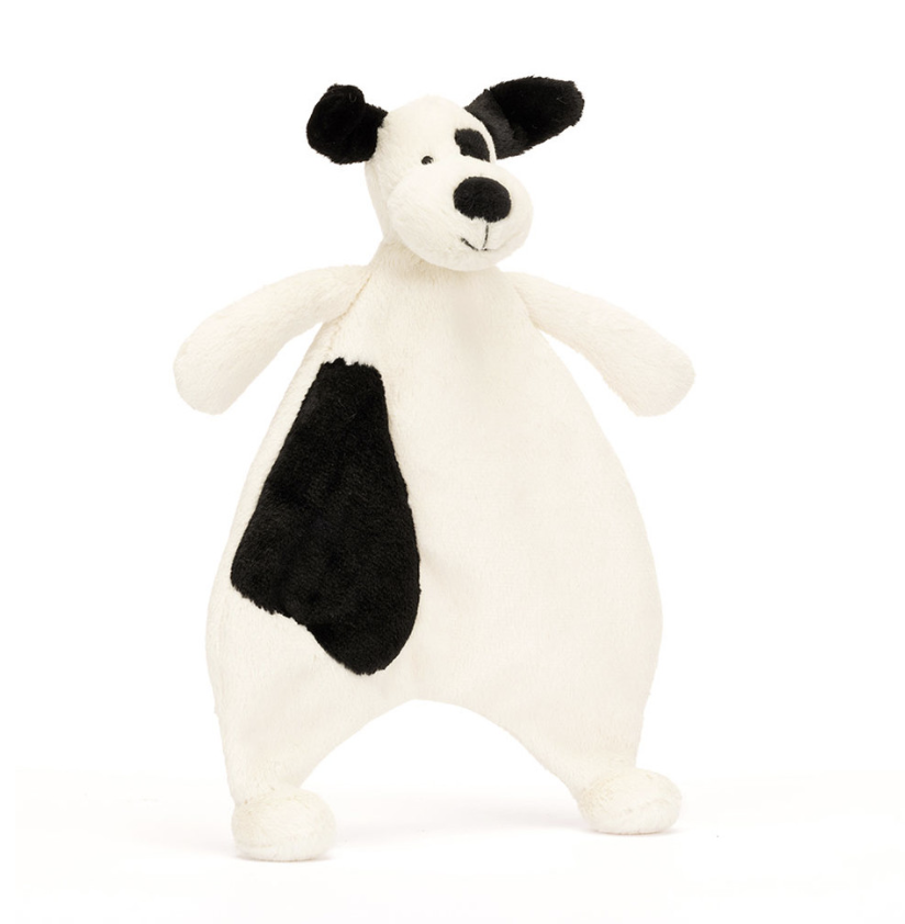 Jellycat - Bashful Black & Cream Puppy Comforter