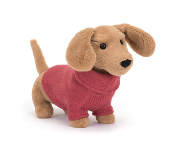 Jellycat - Sweater Sausage Dog - Pink