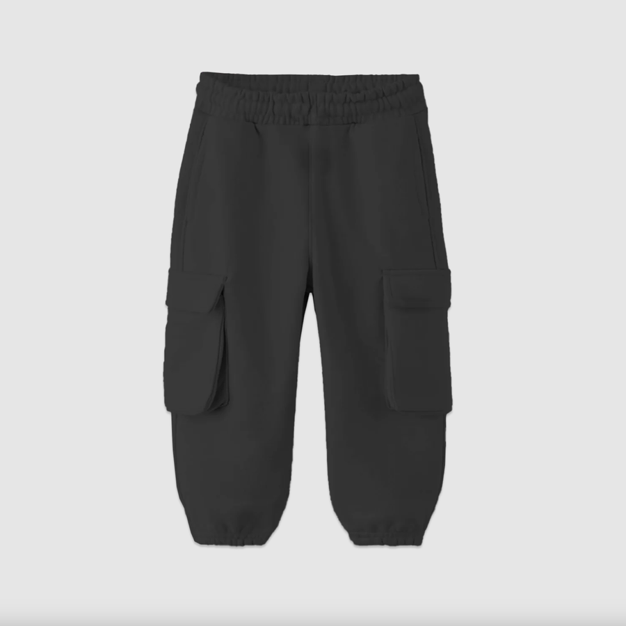 Whistle & Flute - Bamboo Drawstring Cargo Joggers - Black