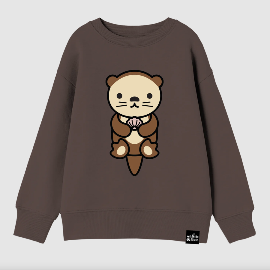 Whistle & Flute - Sea Otter Sweatshirt - Espresso