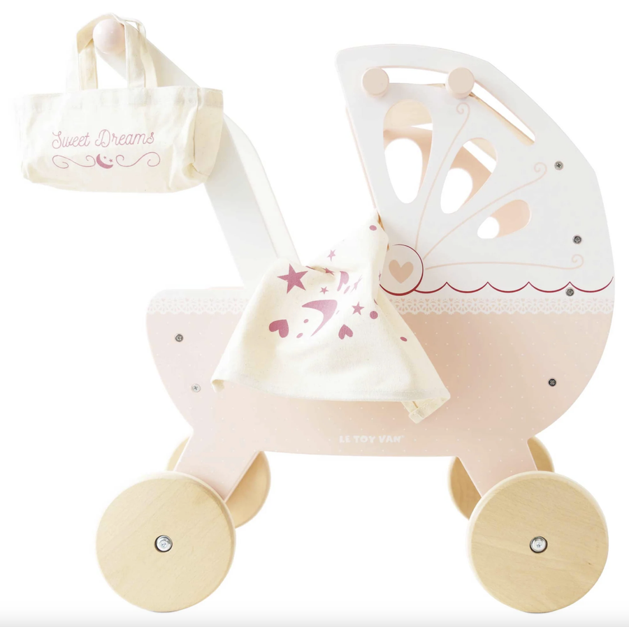 Le Toy Van - Retro Wooden Doll Pram