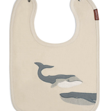 Milkbarn - Applique Linen Bib - Whale
