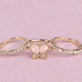Great Pretenders - Boutique Chic Butterfly Garden Rings - 3 Piece