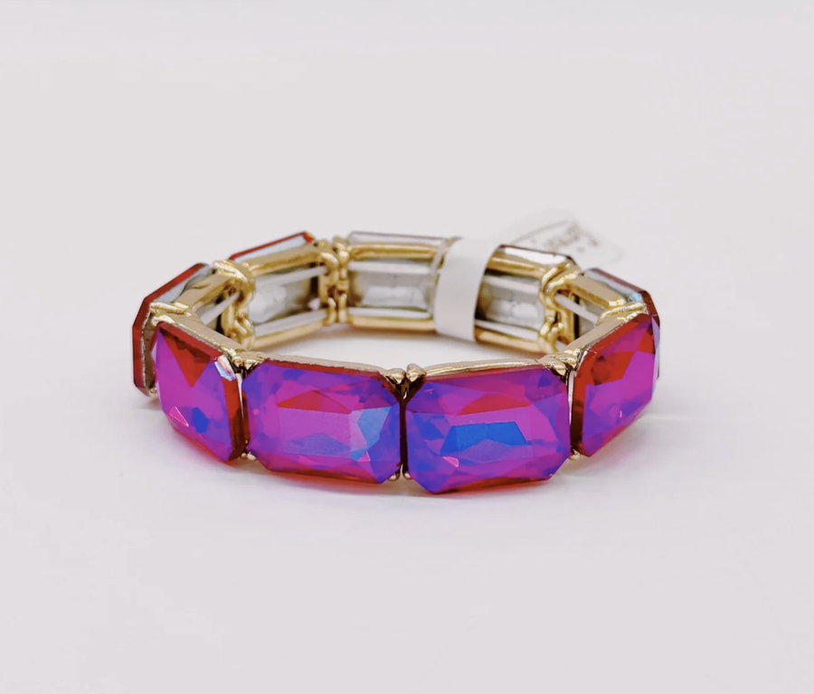 Great Pretenders - Rising Star Chunky Gem Bracelet - Hot Pink