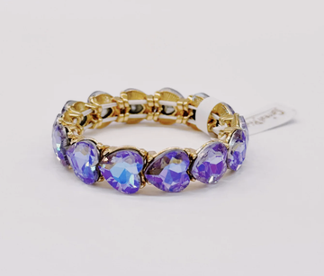 Great Pretenders - Rising Star Chunky Gem Bracelet - Purple Hearts