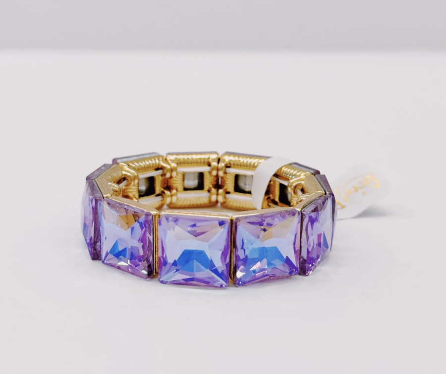 Great Pretenders - Rising Star Chunky Gem Bracelet - Purple Square