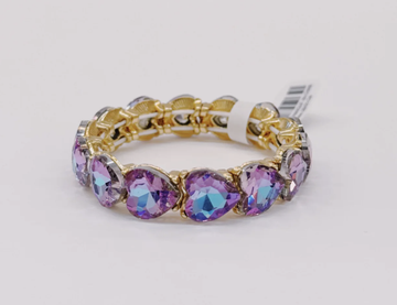 Great Pretenders - Rising Star Chunky Gem Bracelet - Purple/Blue Gradient Heart