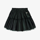 Souris Mini - Emerald skirt in taffeta and tulle
