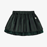 Souris Mini - Emerald skirt in taffeta and tulle (Baby)