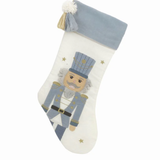 Mon Ami - Tassled Nutcracker Stocking  - Blue