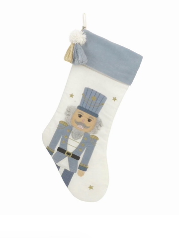 Mon Ami - Tassled Nutcracker Stocking - Pink | Tassled Nutcracker Stocking - Blue