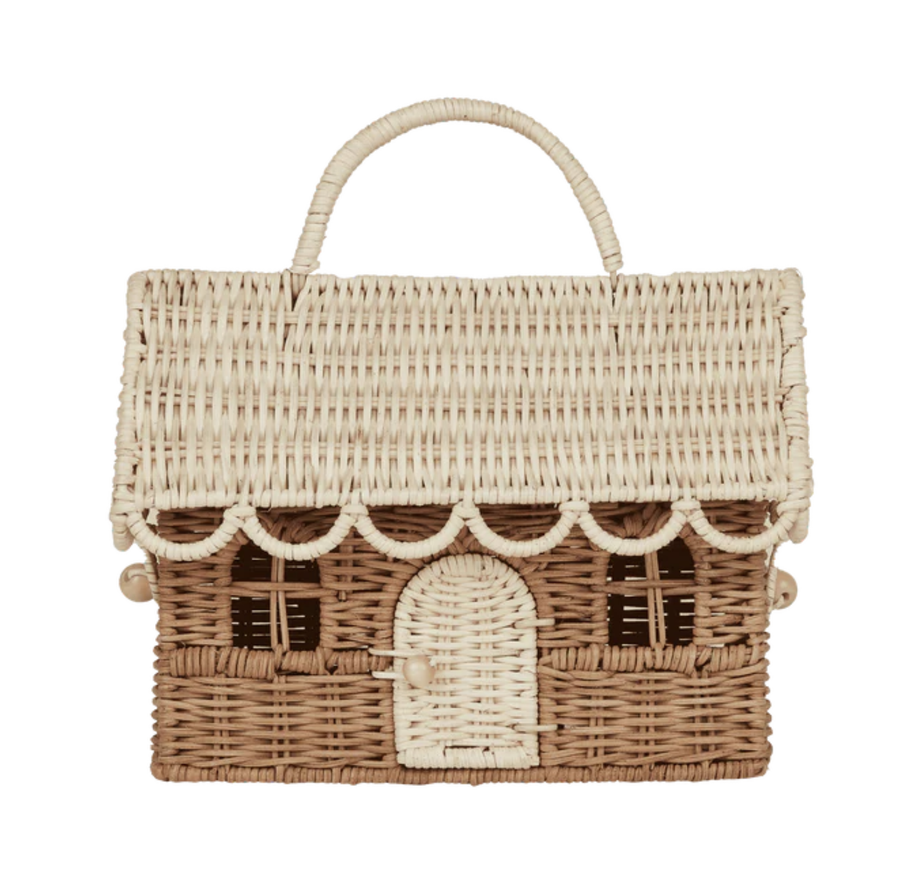 Olli Ella - Rattan Gingerbread Casa Clutch