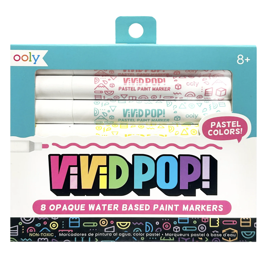 Ooly - Vivid Pop! Water Based Paint Markers Pastel - Set of 8