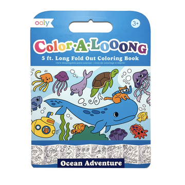 Ooly - Color-A-Looong Fold Out 5 ft Coloring Book - Ocean Adventure