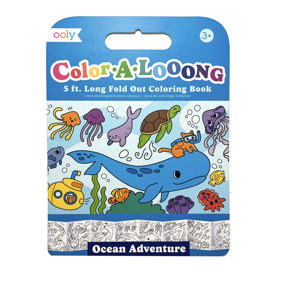 Ooly - Color-A-Looong Fold Out 5 ft Coloring Book - Ocean Adventure