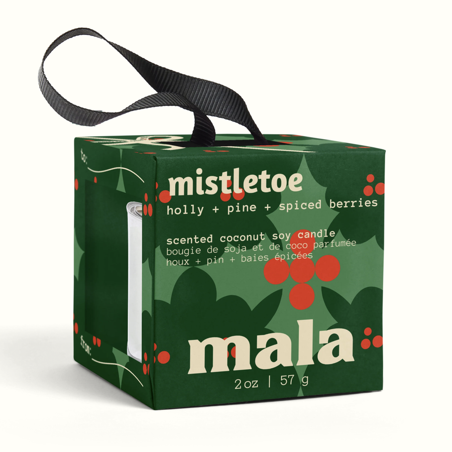 MALA - Mini Christmas Candle Ornament - Mistletoe