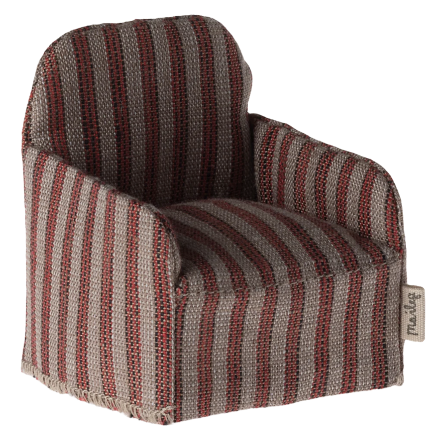 Maileg - Mouse Chair - Red Stripe