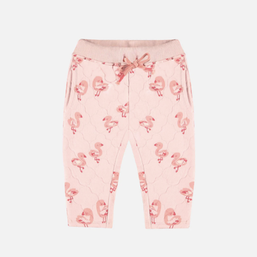 Souris Mini - Quilted Jersey Pants - Pink Flamingo