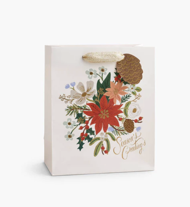 Rifle Paper Co - Holiday Bouquet Medium Gift Bag