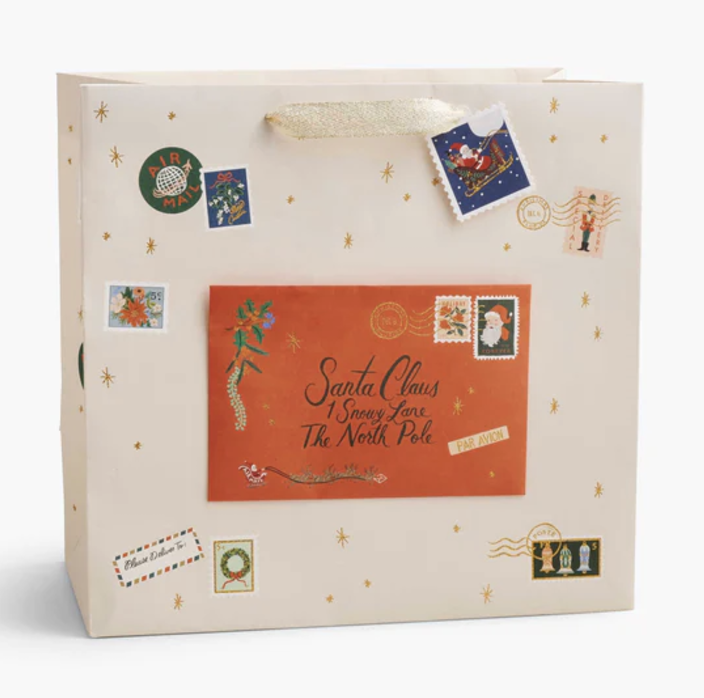 Rifle Paper Co - Letters to Santa Large Gift Bag