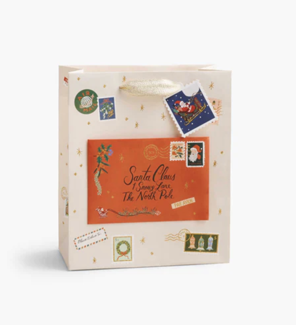 Rifle Paper Co - Letters to Santa Medium Gift Bag