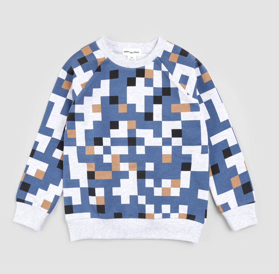 Miles the Label - Pixelboard Sweatshirt - Heather Grey