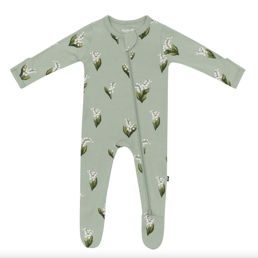 Kyte Baby - Zippered Footie - Thyme Lily