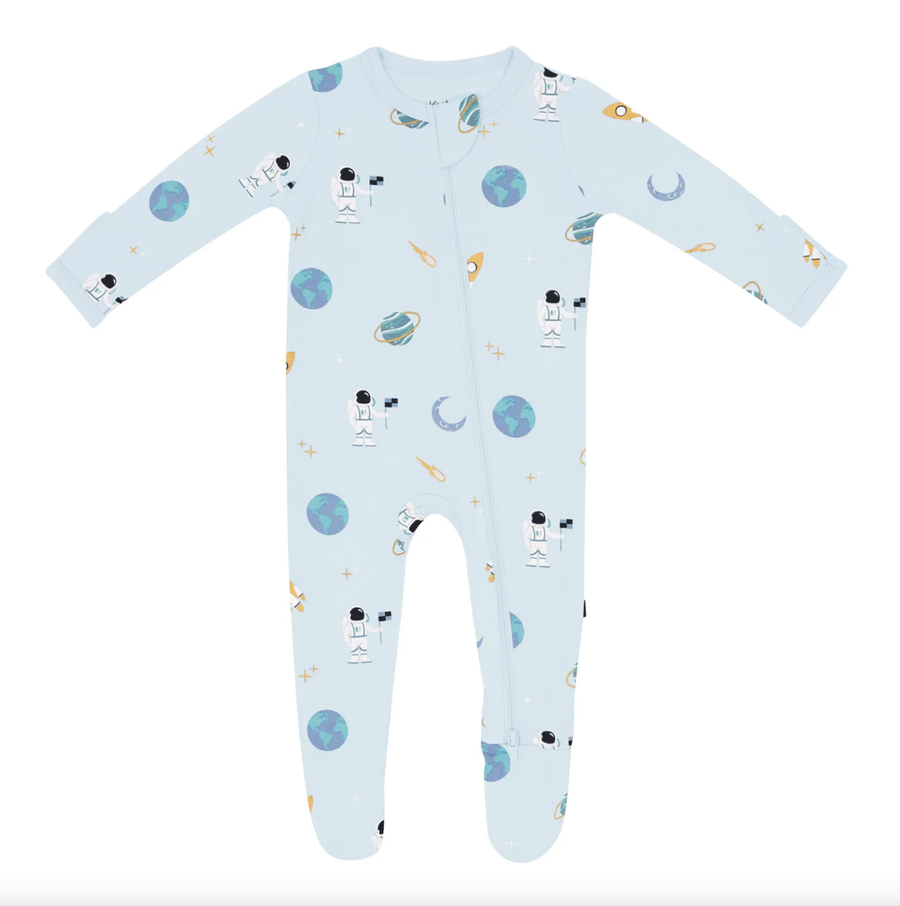 Kyte Baby - Zippered Footie - Ice Space